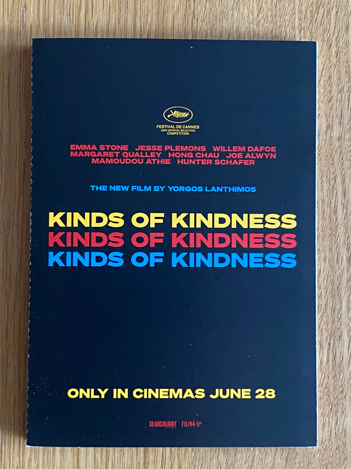 Kinds of Kindness, Yogos Lanthimos, 2024 – Set of 8 promotional postcards – NEW