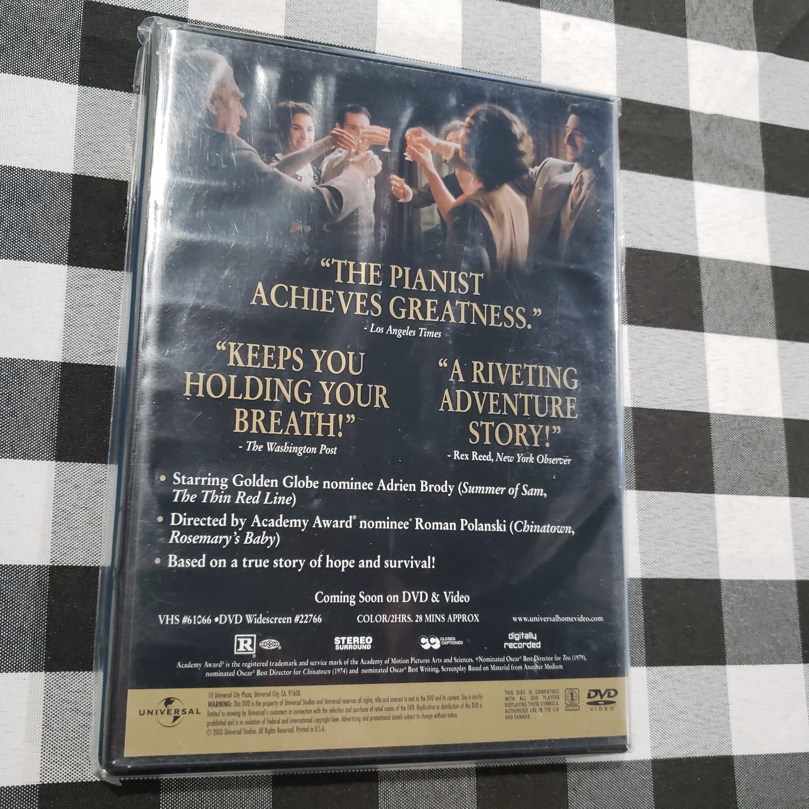 The Pianist DVD “The Best Picture of the Year” Screener Copy Rare