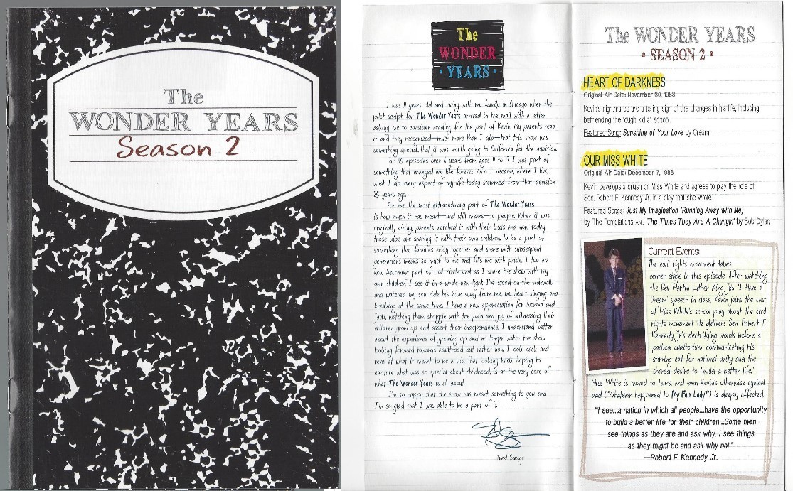 The Wonder Years (DVD) Second Season 2 Episode Guide Replacement