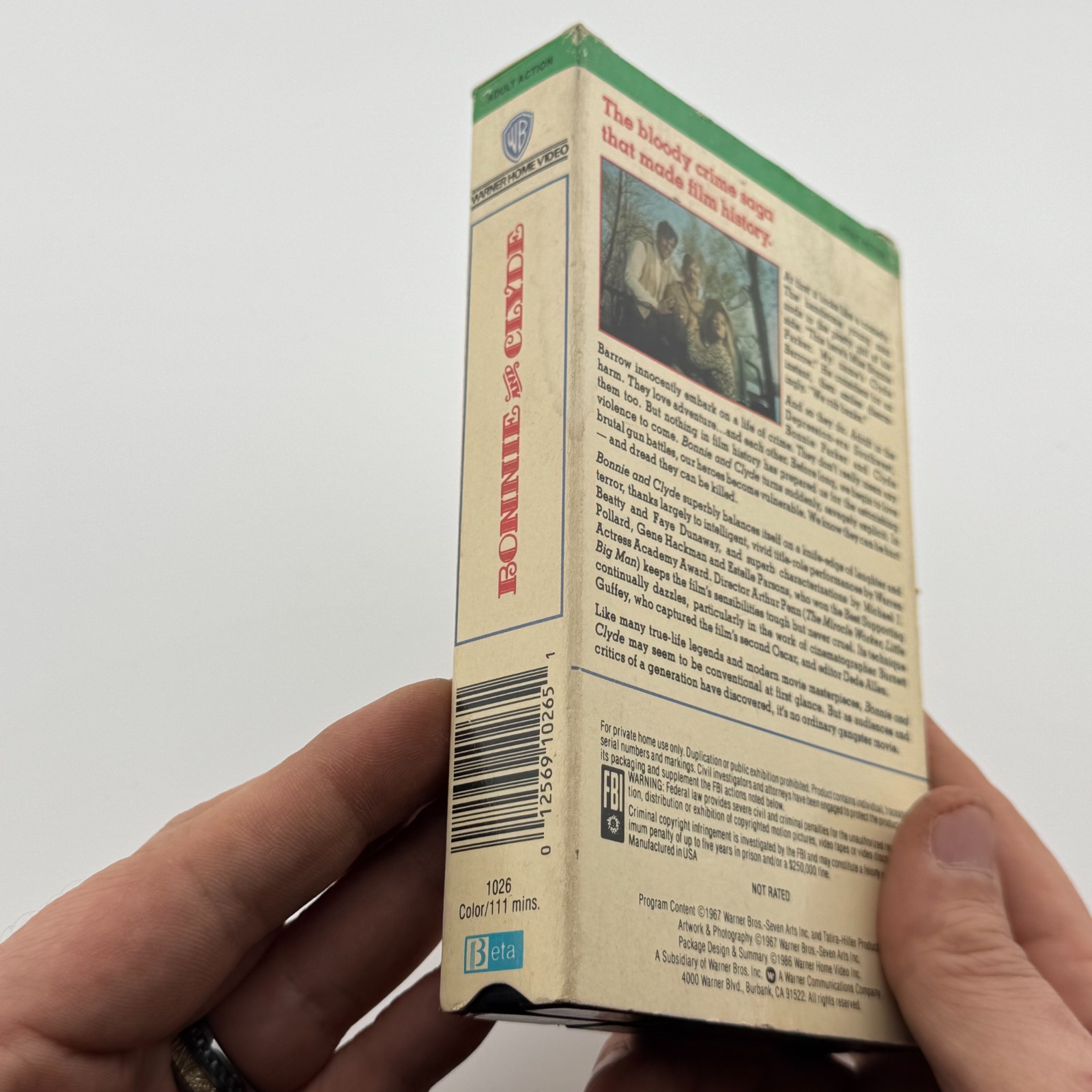 Bonnie and Clyde Betamax Tape Warner Home Video 105 Min Not Rated