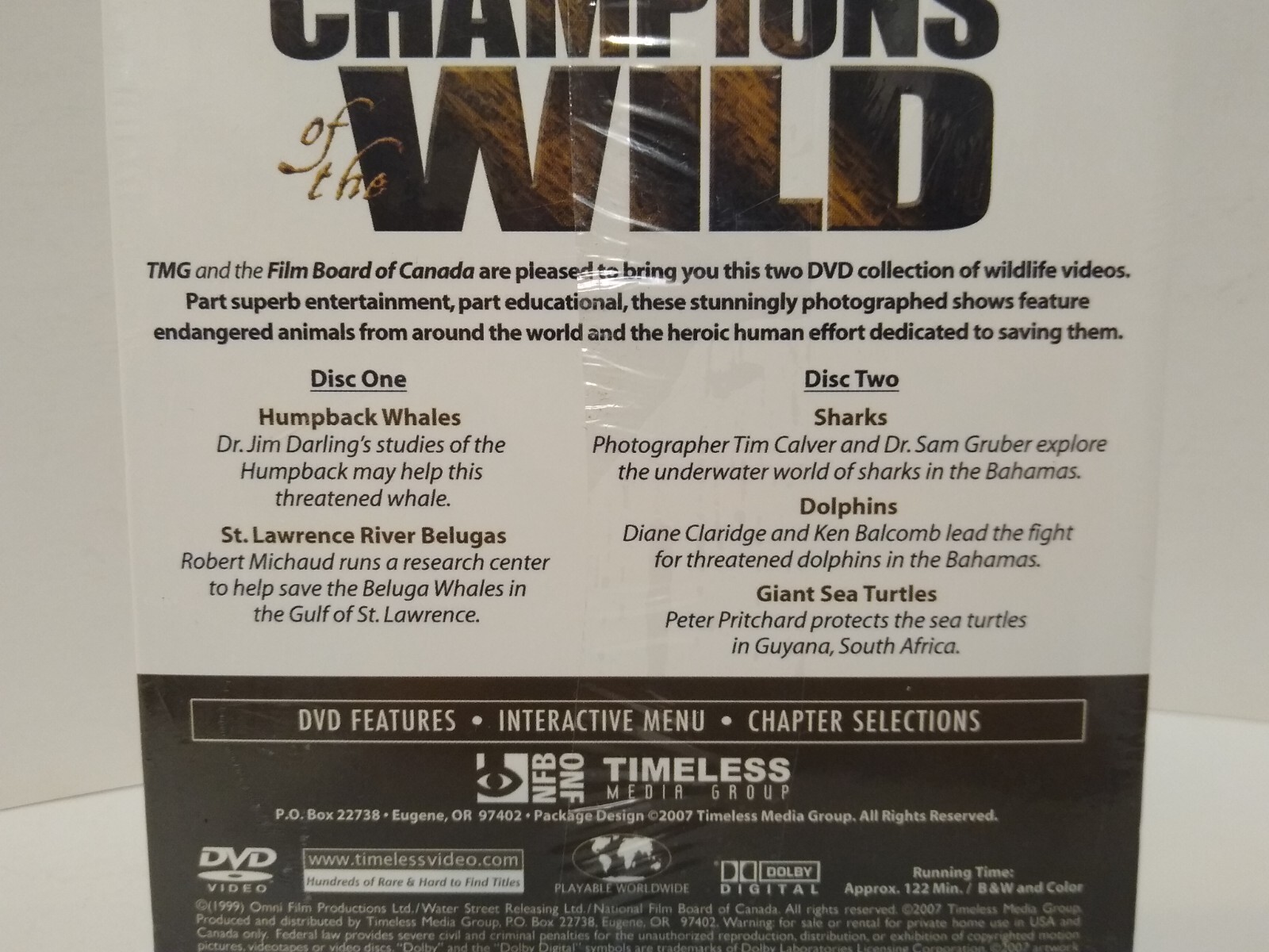 Champions of the Wild: Marine Life DVD New! Sealed 2-Dvd 2007 Color 122 min.